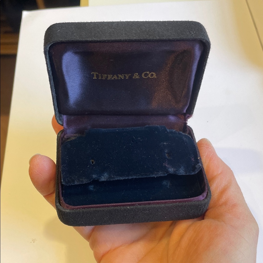 USED Tiffany & Co. Black and Purple Jewelry Box